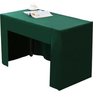 加厚台尼桌套展会活动讲台演讲桌布会议室台布长方形绒面桌布定做