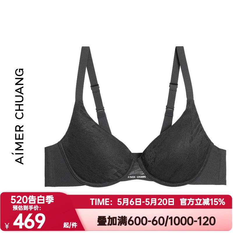 爱慕·CHUANG正品明动8内衣女3/4薄杯大罩杯大胸显小文胸CA112171