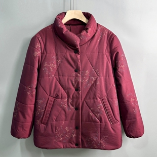 奶奶棉服女冬装2025新款中老年人妈妈加肥棉袄老太太大码棉衣外套