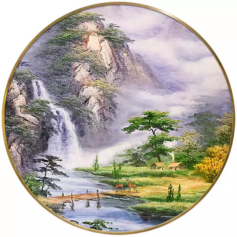 钻石绣2024年新款满钻5D中式客厅山水风景点钻十字绣,居家布艺,钻石绣,淘宝优惠券,粉丝福利购,淘宝优惠卷