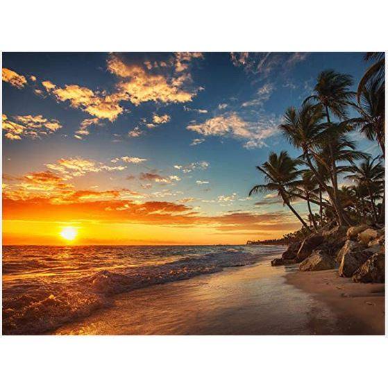 钻石绣2024年新款满钻5D客厅卧室浪漫海边晚霞点钻十字绣砖石绣,居家布艺,钻石绣,淘宝优惠券,粉丝福利购,淘宝优惠卷