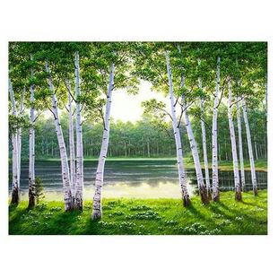 钻石绣2024年新款满钻入户玄关点钻十字绣风景树DIY点砖石画