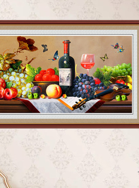 钻石绣2024年新款满钻A60435D葡果香秋客厅餐厅贴钻十字绣SS-AL24