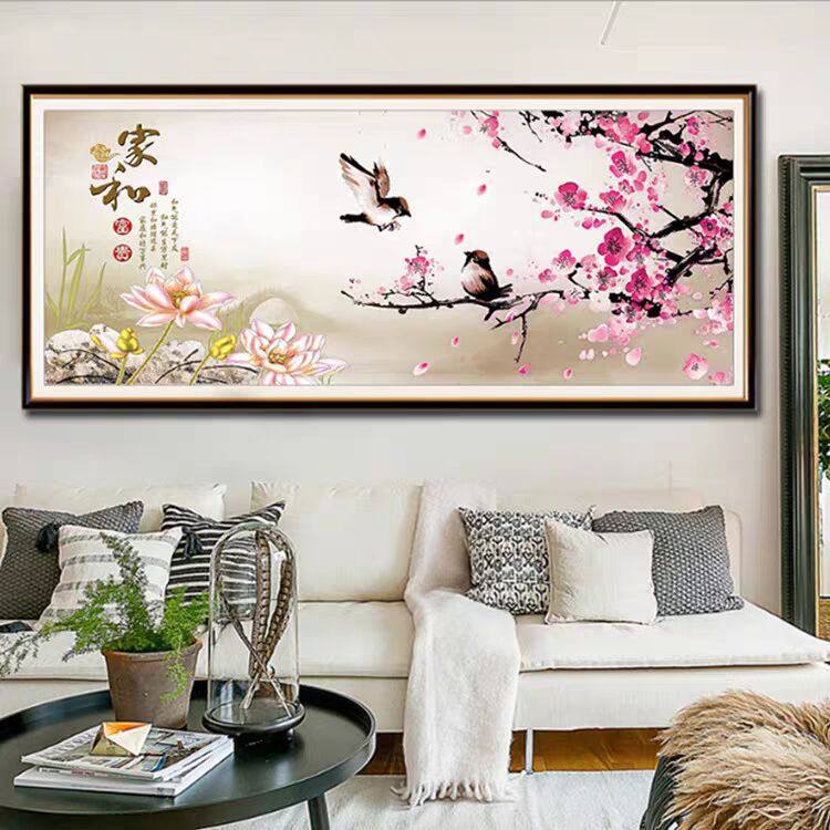 钻石绣2024年新款满钻点钻十字绣家和富贵钻新中式梅花贴钻,居家布艺,钻石绣,淘宝优惠券,粉丝福利购,淘宝优惠卷