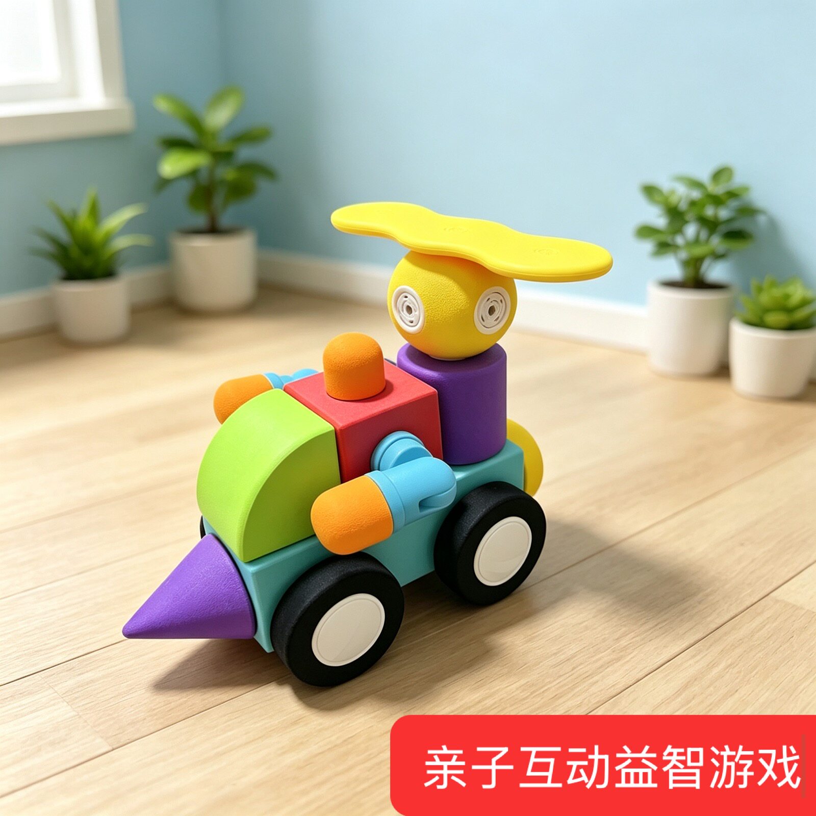 磁力积木儿童DIY益智玩具安全EVA材质百变造型礼物赠品易收纳