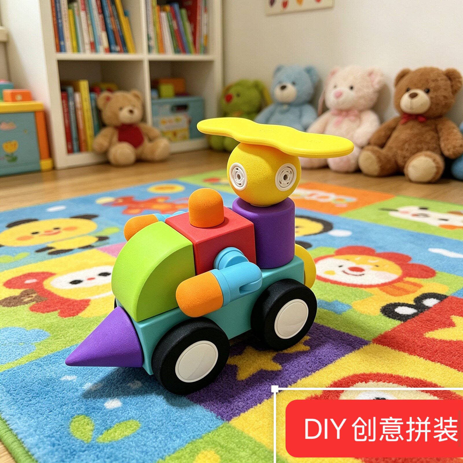 磁力积木儿童DIY益智玩具安全无毒EVA材质百变造型礼物赠品批发