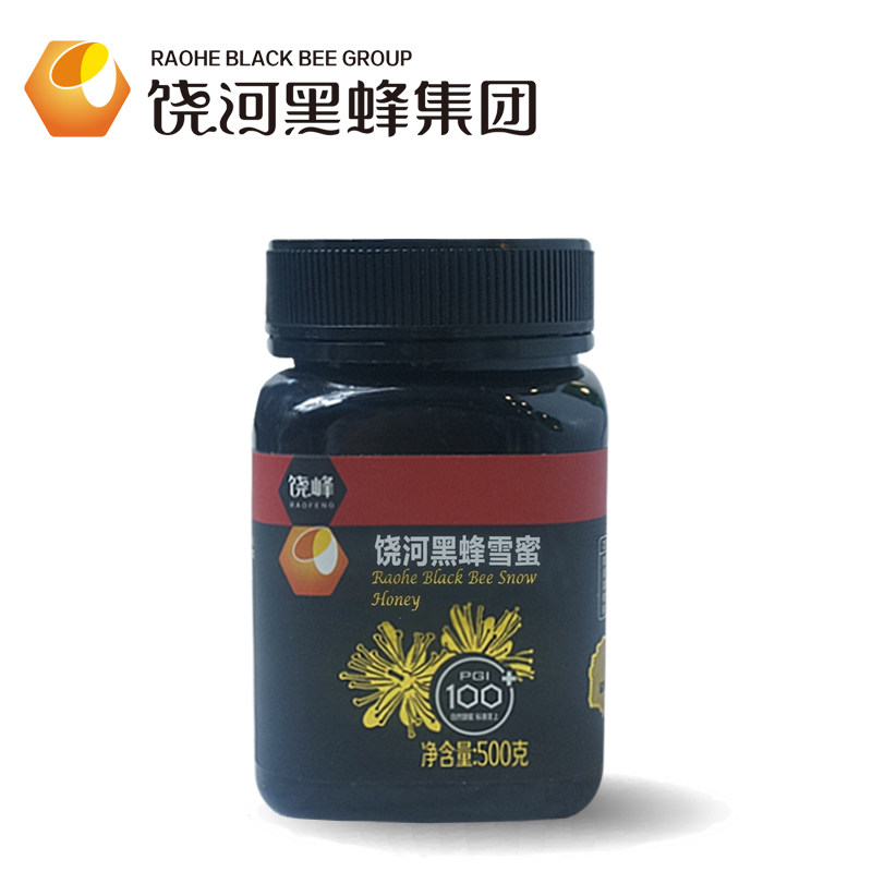 饶峰100+饶河东北黑蜂椴树雪蜜500g农家自产白蜜