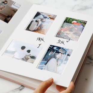 新品 无酸纸内芯卡槽插页3寸mini拍立得相册婚礼宝宝礼物 布艺封面