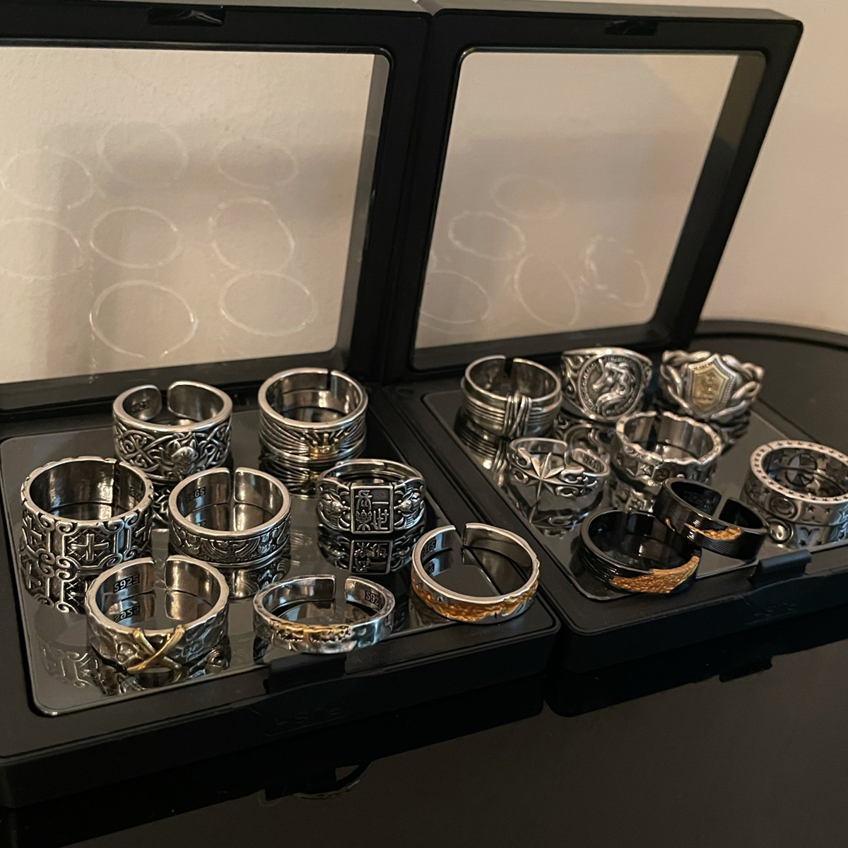 日韩潮酷个性复古时尚冷淡戒指