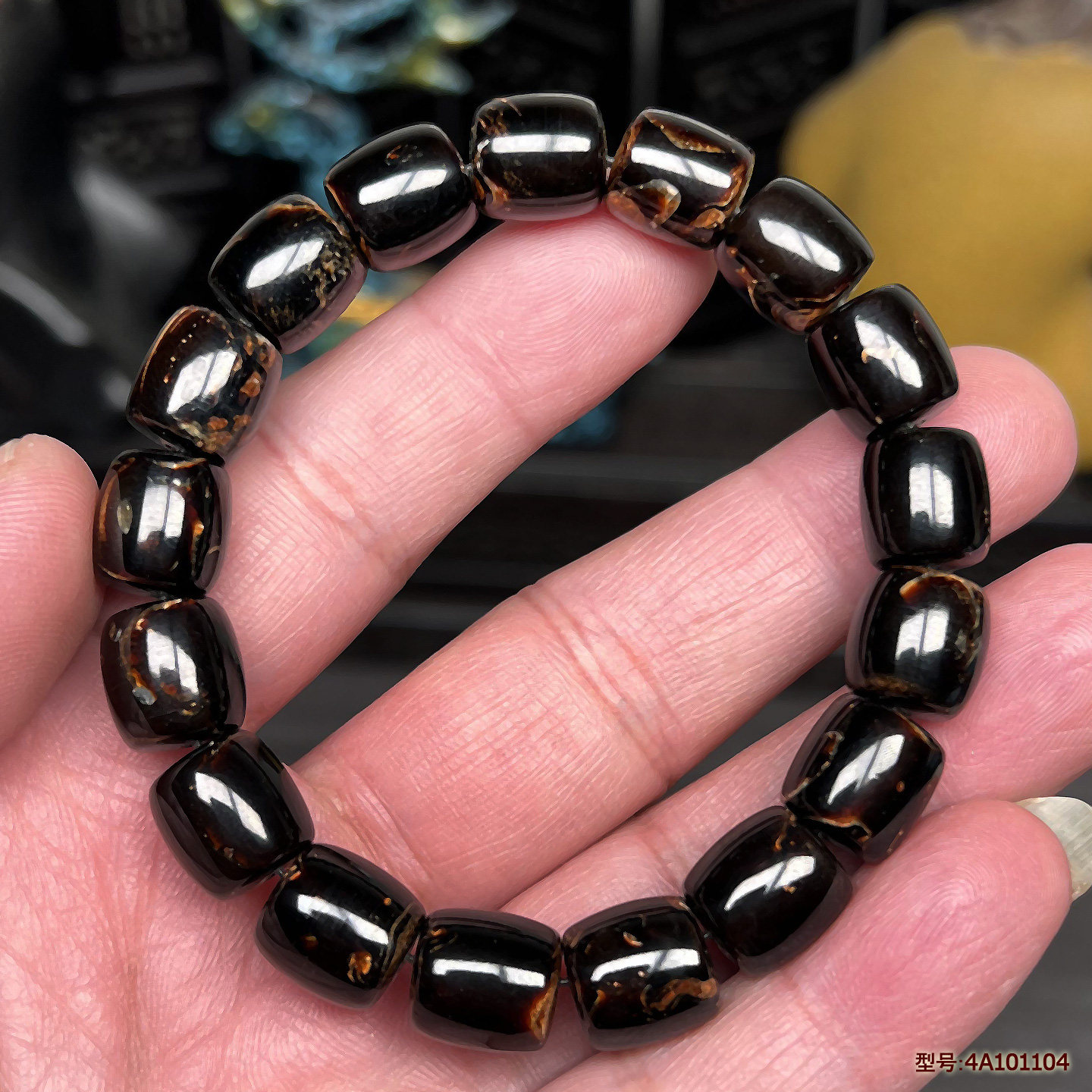 保真天然海柳手串文玩桶珠转运珠情侣礼物复古手链10X11mm金丝纹,特色手工艺,佛珠手链,淘宝优惠券,粉丝福利购,淘宝优惠卷