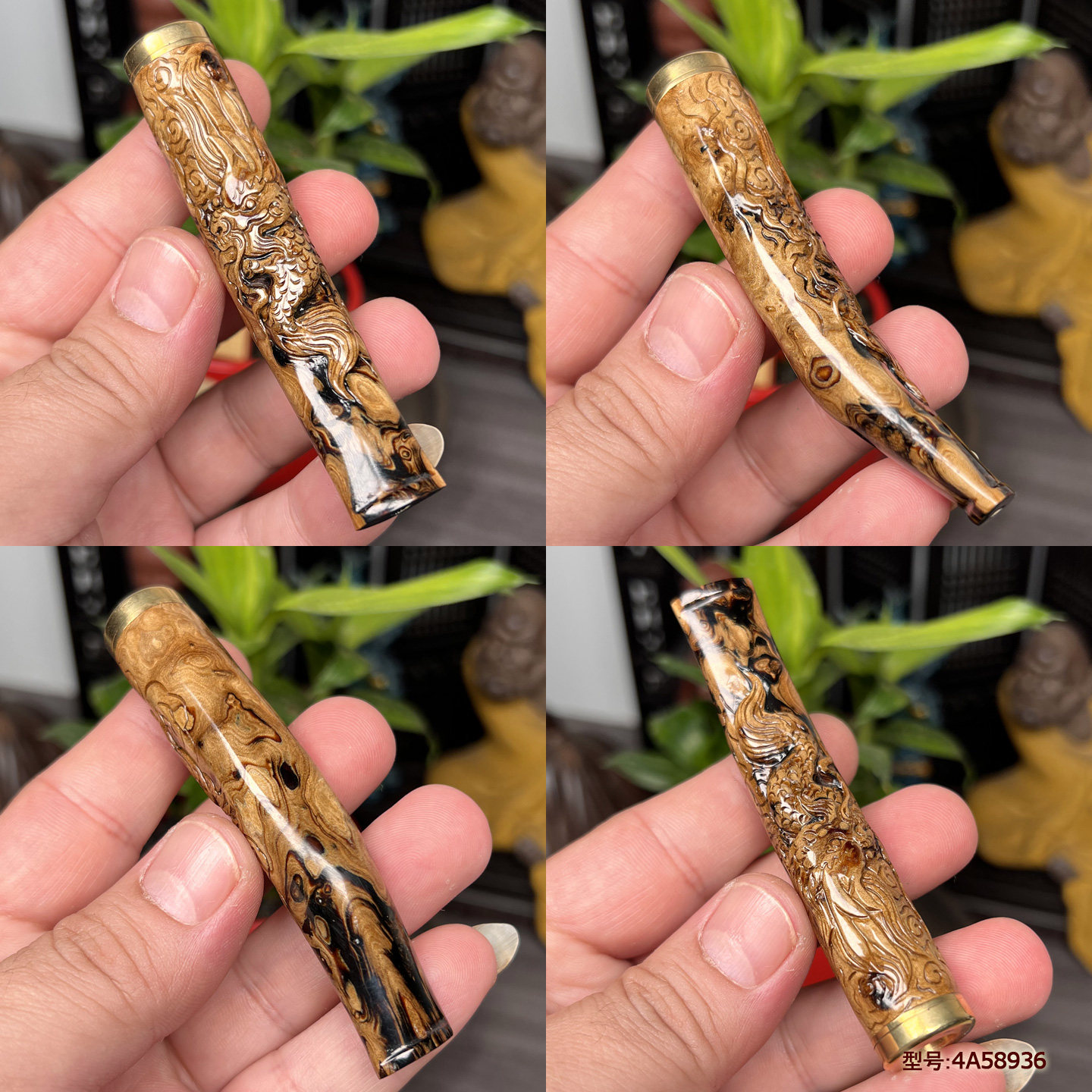 天然海柳烟嘴粗中细通用拉杆过滤