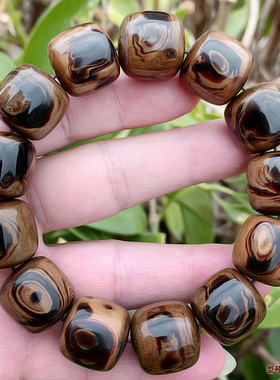 保真纯天然海柳血柳手串手链桶珠送礼品收藏级18x18mm包邮天眼纹