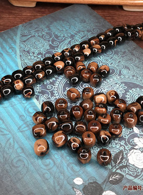 黑珊瑚海柳文玩手串念佛珠念珠多宝首饰配搭桶珠8X8mm一只价包邮