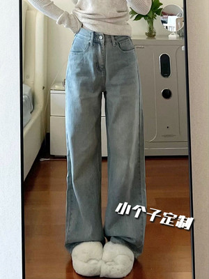 小个子长裤适中牛仔布2025春秋季