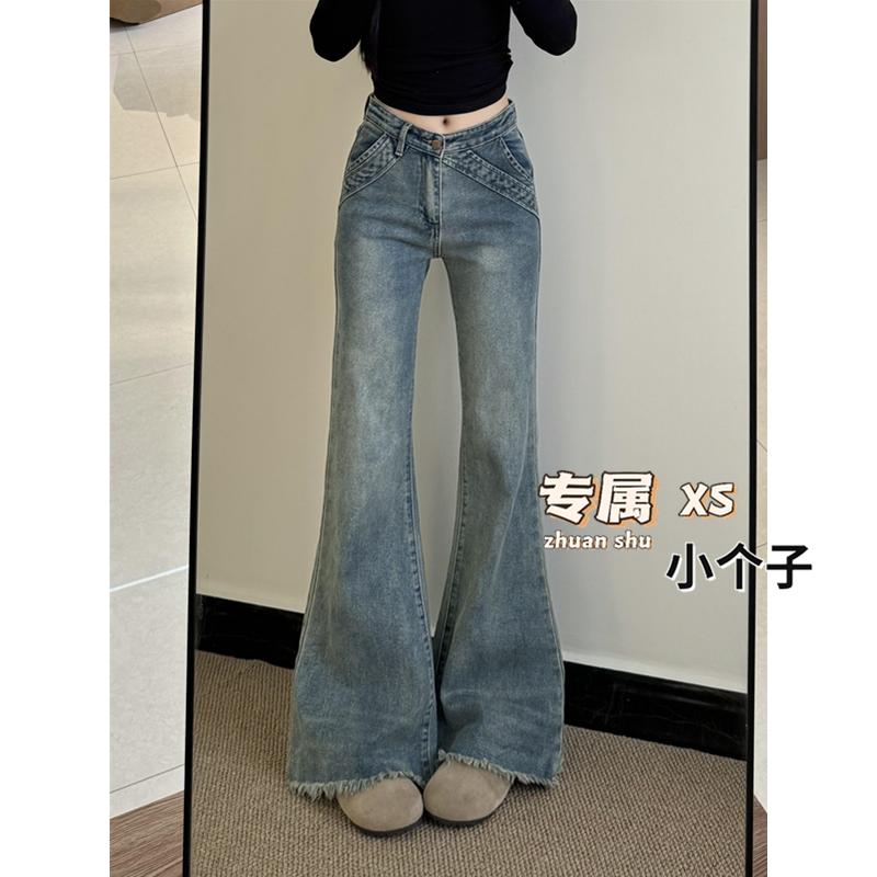 美式辣妹低腰微喇牛仔裤女