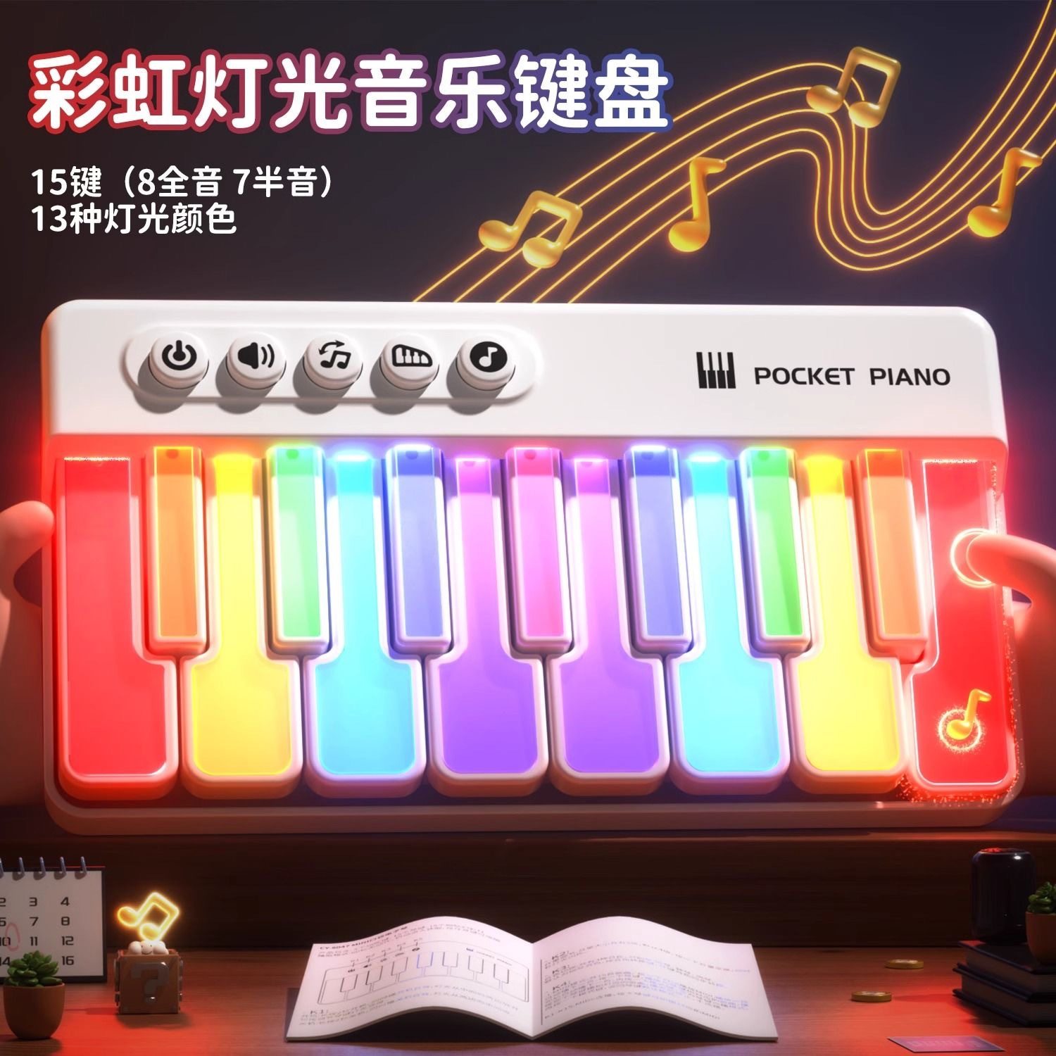 迷你口袋电子琴音儿童初学者音乐器材多功能小钢琴便携男女孩