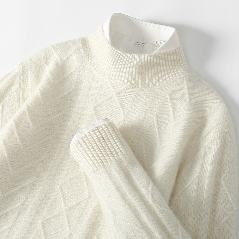 秋冬新款男纯羊毛衫保暖打底衫