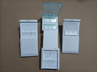 5位开关面板五开浴霸开关风暖四开卫生间厕所浴室灯暖4开浴霸灯开