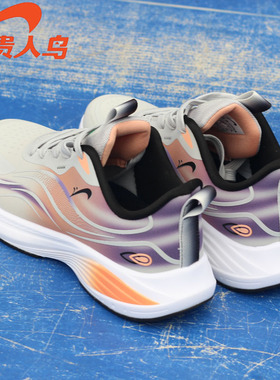贵人鸟女子跑鞋软底减震舒适百搭韩版休闲鞋春夏新款皮面防水正品