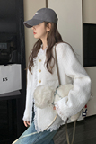 白色小香风外套女2023秋季新款小个子法式名媛气质高级感开衫上衣，女装短外套，铱本正襟