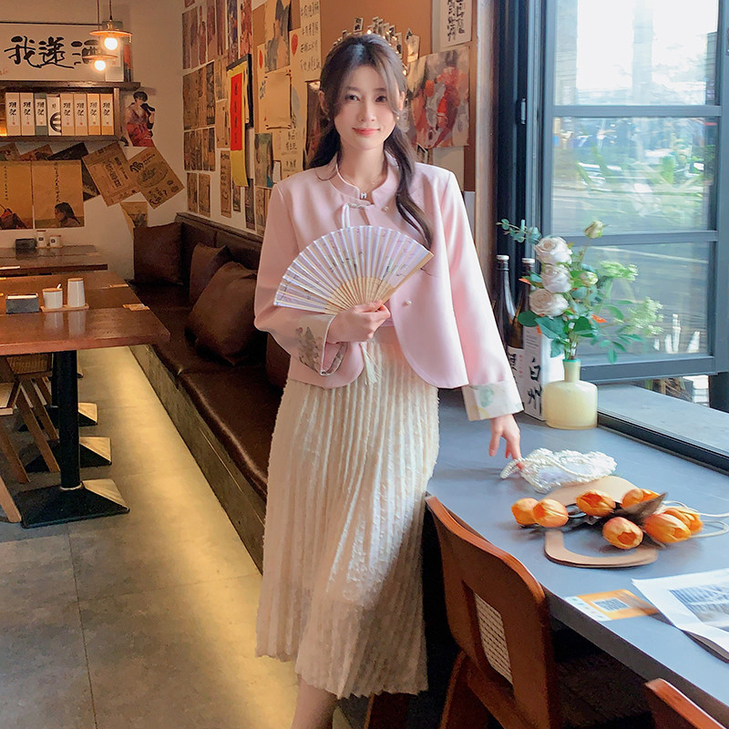 新中式短外套2024春秋新款现货P110K158,女装短外套,铱本正襟