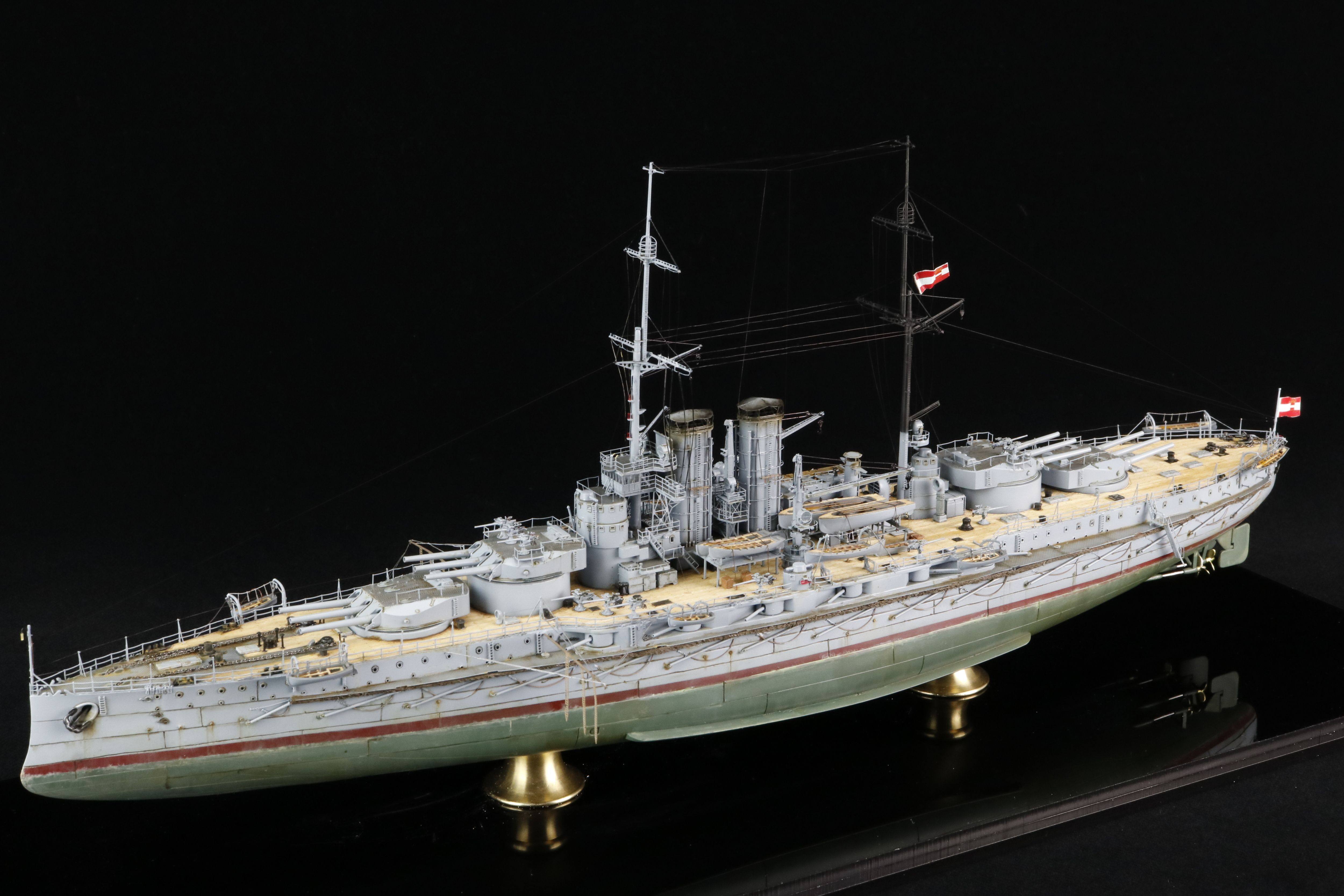 【模匠】1/350小号手05364奥匈帝国联合力量无畏舰套改 成品代工