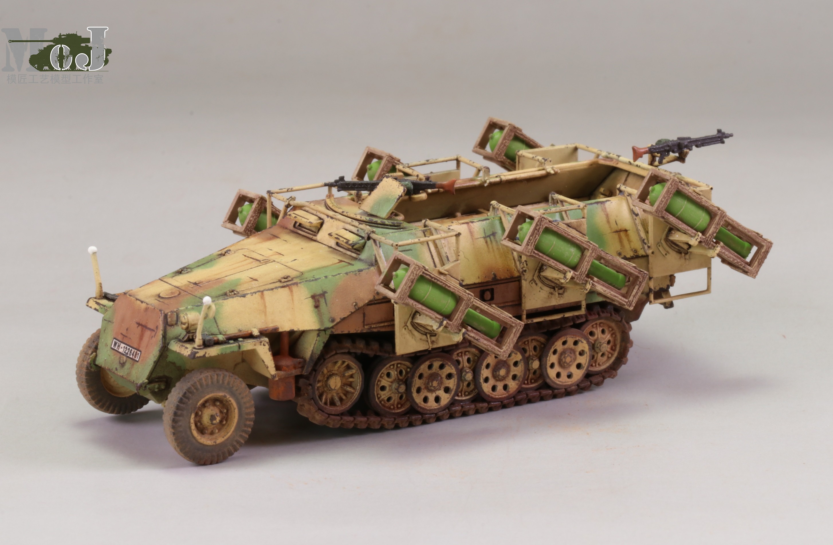 【模匠】威龙1:72  7604 251/2半履带装甲车陆地斯图卡 成品代工