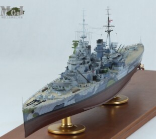 【模匠】1/350田宫78011 英国海军威尔士亲王号战列舰 成品代工