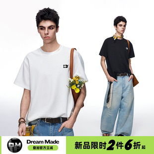 made 美式 莫代尔空气层白色短袖 新款 重磅男生正肩T恤 男夏季 Dream