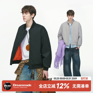 冬季 Dream 撞色bomber飞行棒球服棉衣男款 美式 加厚男生棉服 made