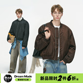 made美式 bomber短款 飞行棒球服男秋季 Dream 2026新款 情侣夹克外套