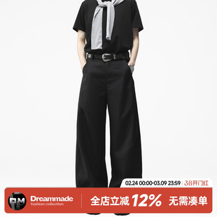 Dream made 美式复古垂感休闲裤男款春秋季宽松直筒西裤高街裤子
