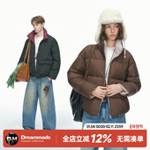 Dream 加厚撞色面包服外套 冬季 made 双面穿90白鸭绒羽绒服男女款