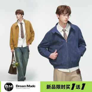 made Dream 外套 20点限时买一送一 哈灵顿立领麂皮绒短款