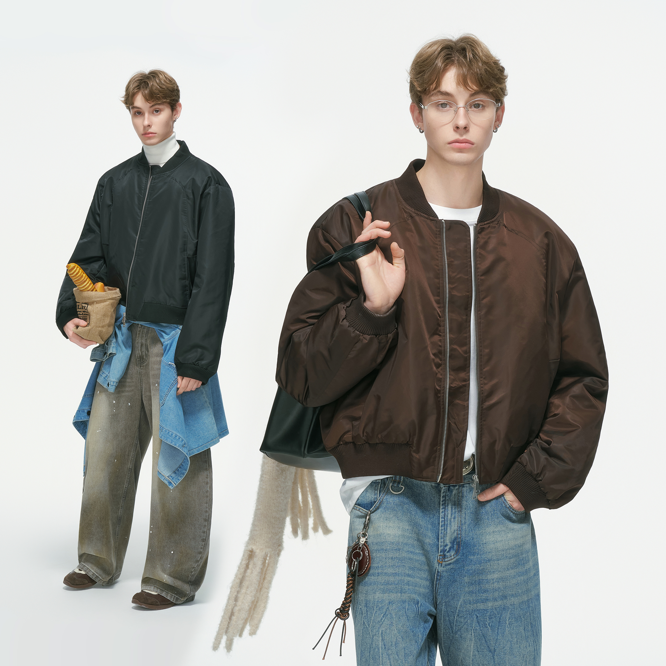 Dream made美式bomber短款飞行棒球服男秋季2025新款情侣夹克外套