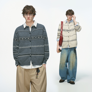 made 人夫感穿搭针织衫 费尔岛开衫 秋冬季 男生线衣 毛衣男款 Dream