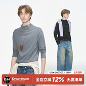 made 修身 美式 Dream 半高领长袖 T恤男冬季 保暖男生内搭打底衫 上衣