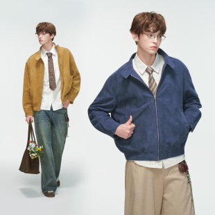 巴恩风工装 Dream 外套男春秋季 哈灵顿飞行麂皮绒短款 夹克 made美式