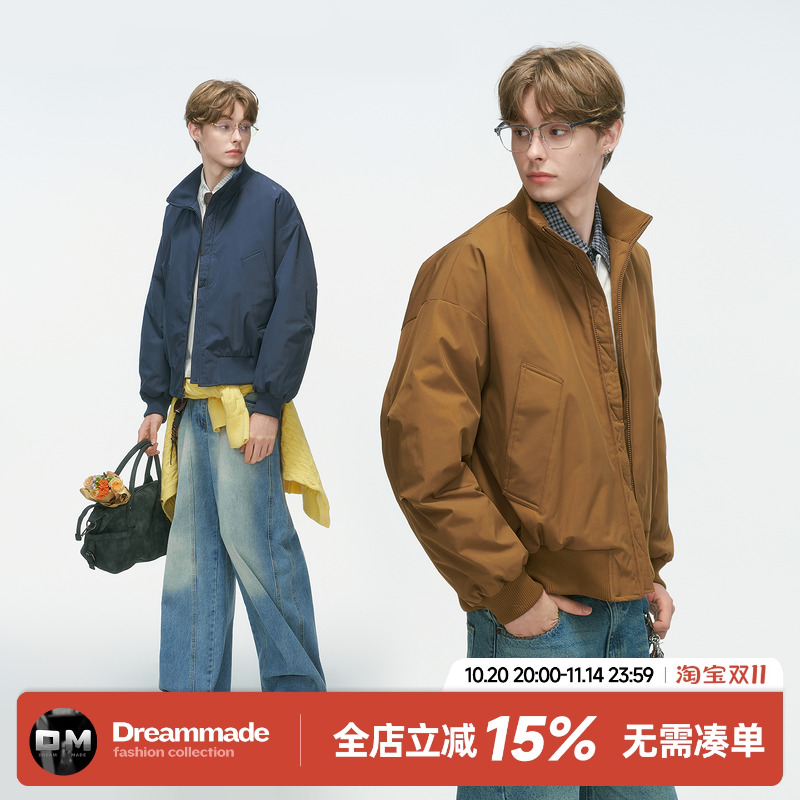 Dream made 90白鸭绒琥珀流光立领羽绒服男冬季加厚保暖教练外套