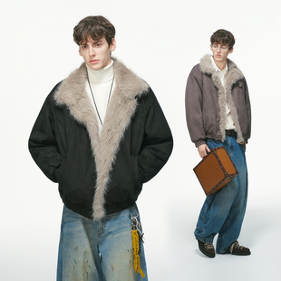 加厚毛领狼王座山雕外套男冬装 冬季 棉服男生保暖棉袄 made Dream