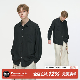 made 男春秋季 美式 衬衫 松弛感休闲百搭衬衣 慵懒风亚麻长袖 Dream