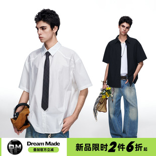 高级感纯色廓形极简长袖 美式 衬衫 男士 衬衣男 Dream 简约夏季 made