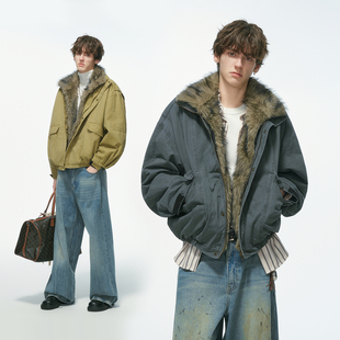 加厚棉服重磅工装 狼王座山雕外套男冬季 棉衣男生棉袄 made Dream