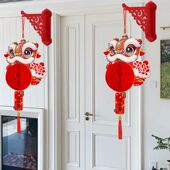 2026年新款 房门春节灯笼室内挂饰过新年元 旦小红灯笼宫灯场景用品