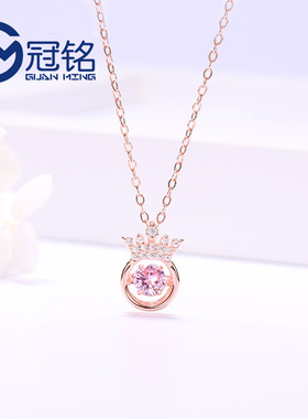 韩版公主风吊坠玫瑰金饰品锁骨链