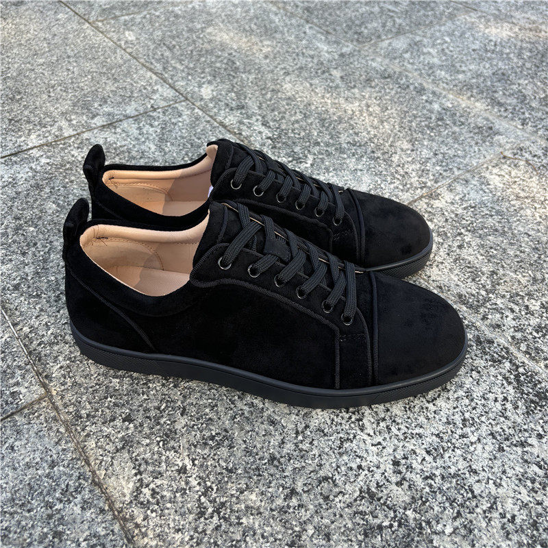 thumbnail for Genuine Leather Acl Red-Soled Shoes with Studs, Men's Toe Studs, Couple Style Women's Shoes, Rhinestone Casual Trendy Sneakers, Flat Sole