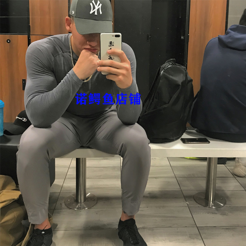 耿浩伦健身运动训练长袖上衣男圆领紧身高弹性显肌肉吸汗透气速干