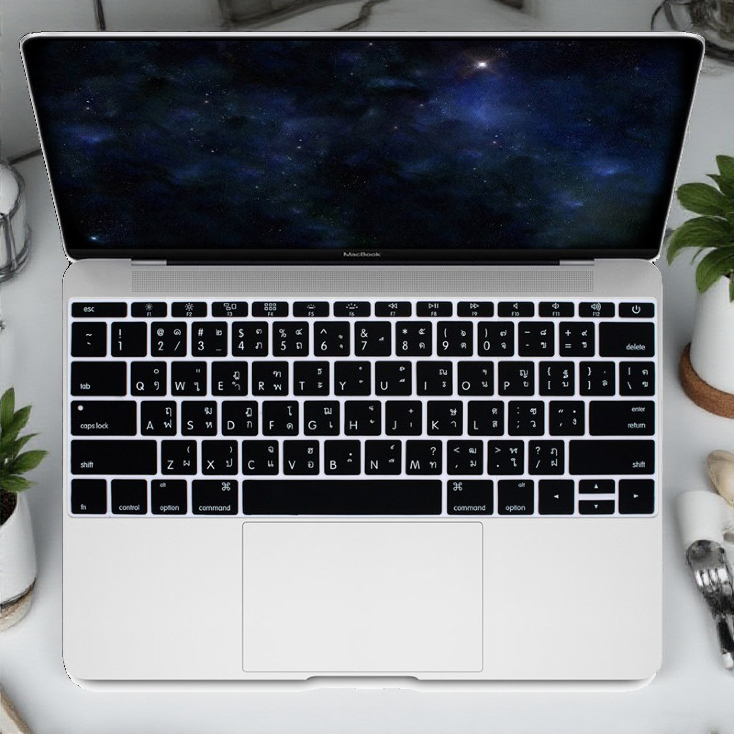 适用Mac苹果macbook12寸笔记本泰语键盘膜A1534泰文输入法保护套