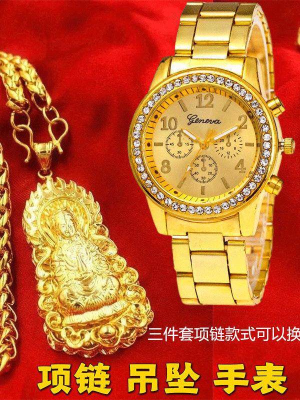 베트남 모래 금 목걸이 새로운 남성용 대형 금 사슬은 금도금 금 두꺼운 횡포 한 결혼식 공연을 퇴색시키지 않습니다