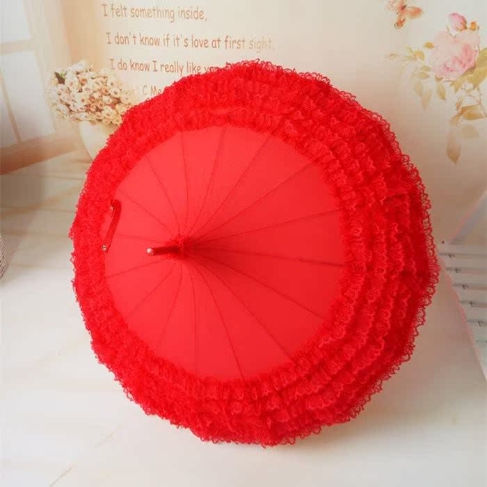 。lolita花嫁傘新娘結婚紅傘大紅長柄婚慶用品複古婚禮雨傘女在類目 居家日用, 傘/雨具/防雨/防潮, 傘中 - 來自Buy2taobao.com提供專業的淘寶代購服務